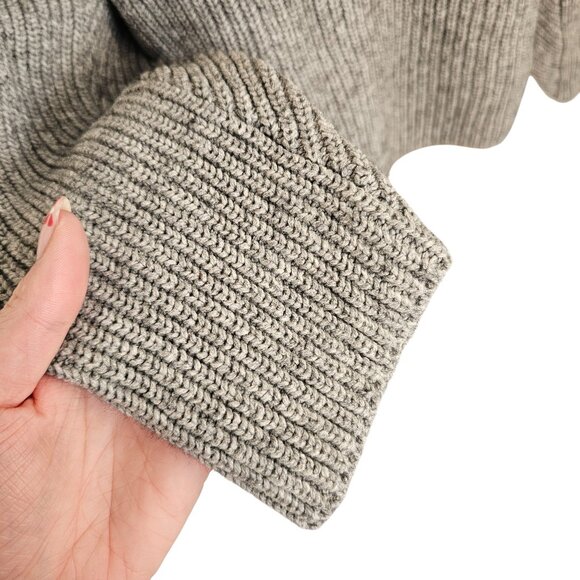 Rails Light Grey Knit Wool Blend Sweater Sz M - Picture 3 of 9